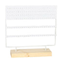 Fashion Creative Wooden Holes Earrings Ear Studs Jewelry Display Stand Orga