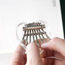 Musical Instrument Acrylic Thumb Piano Transparent Heart 8 Keys Kalimba