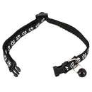 Adjustable neckband dog puppies dog collar with bells, black X3R4