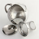Modern Stylish Stainless Steel + Glass Teapot With Loose Tea Leaf Infuser S Z4V2