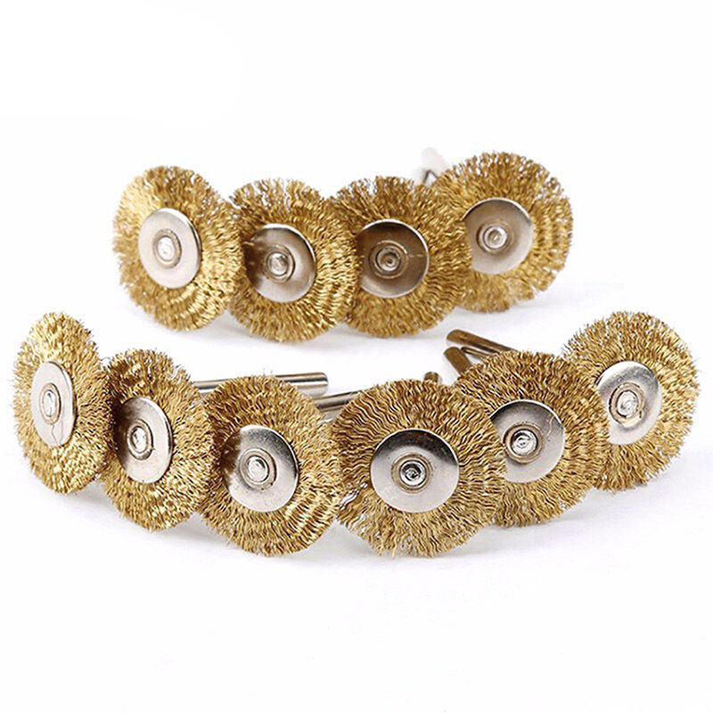 5PCS Mini Wire Brush Brushes Brass Cup Wheel for Drill Home Tools Useful