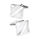 1Pair Men's Shirt French Square Shell Brass Cufflinks Cuff Links For Male Suits