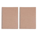 2pcs Retro Spiral Coil Horizontal Line Sketchbook Notebook Note Pad Memo