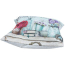 Fashion Retro Style Flower Vase Printed Pillow Cover Living Room Flowers Pi