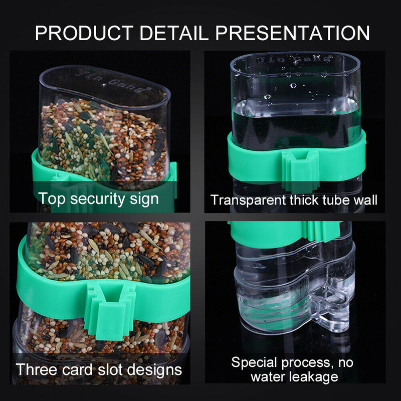 Automatic Water Trap Parrot Utensils Bird Feeder Cage Supplies Drinking Fountain