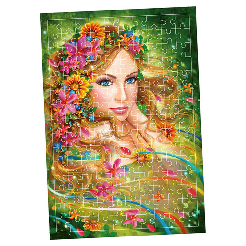 150 Paper Jigsaw Puzzles Flower Beauty Drawing for Unisex Patience Training