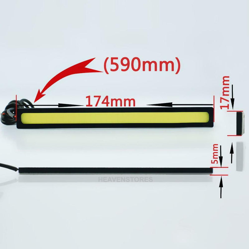 2pcs 17cm 12V White LED COB Car Auto DRL Driving Daytime Running Lamp Fog Light