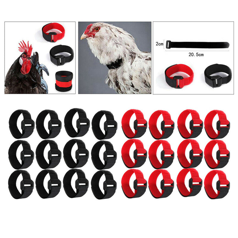 24 Pieces Chicken Collar Adjustable Prevent Chicken from Disturbing Neighbors