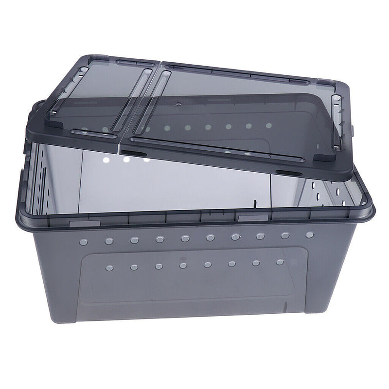2pcs Pet Reptile Spider Breeding Box Transport Case Feeding Hatching Tank