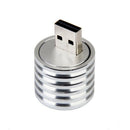 Aluminum Alloy 3W USB LED Lamp Socket Spotlight Flashlight White Light Reading