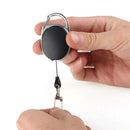 Retractable Metal Card Badge Holder Steel Ring Belt Clip Pull Key Chain LOY