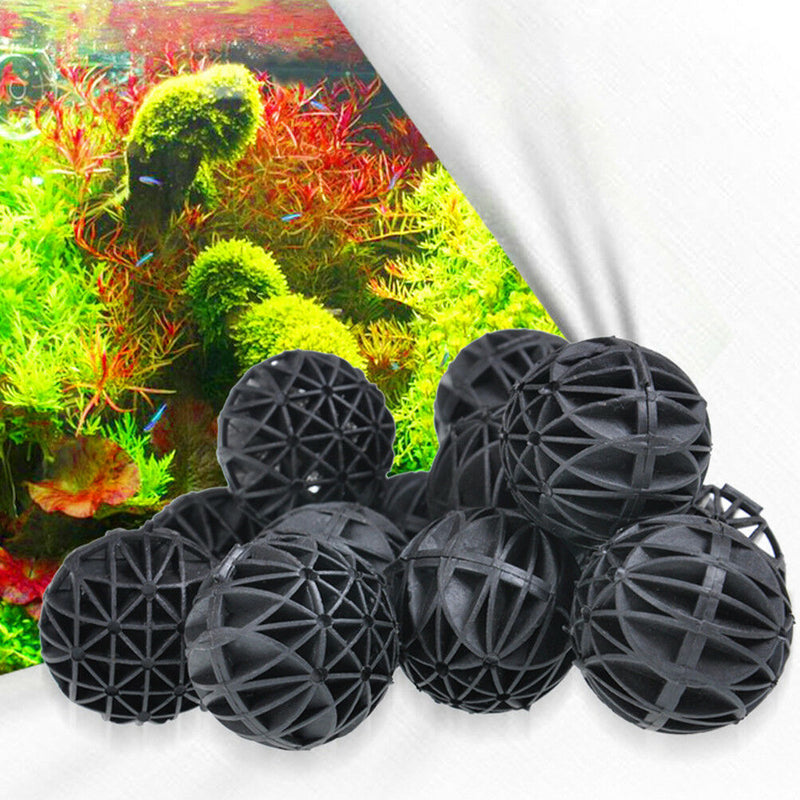 10Pcs 26mm Bio Balls Bag Filter Media Wet/Dry Koi Fish Pond Reef Aquarium FT