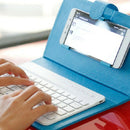Wireless Bluetooth Mobile Phone Keyboard With Pu Leather Case Mini Wireless R2N5