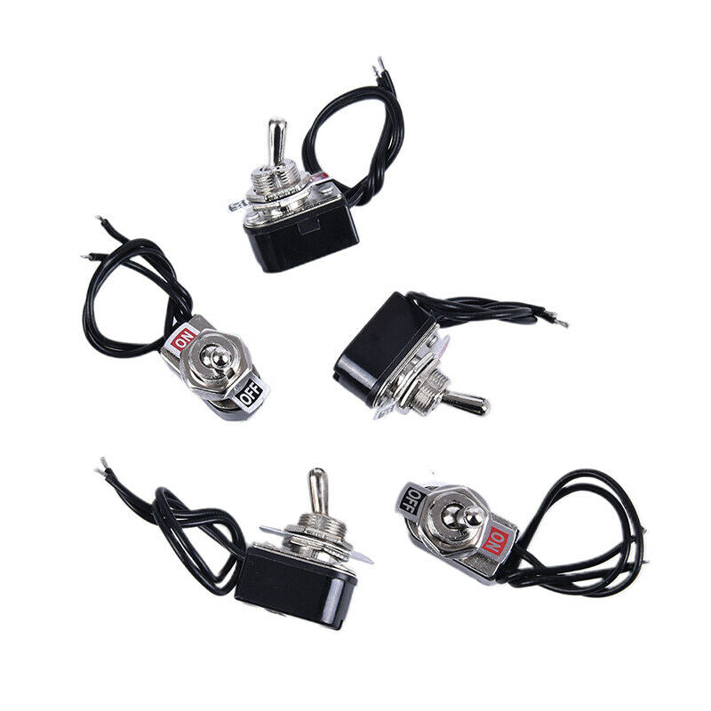 KNS-1 6A 250V AC On-Off Prewired Standard Toggle Switch SPST Contacts Switc Ew