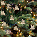 10pcs/bag DIY Wooden Clip Christmas Tree Pendant Handmade Pendant Gifts (E) A