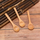 1X Wooden Round Bamboo Spoon Soup Tea Coffee Salt Spoon Kitchen Tools Cutler.AU
