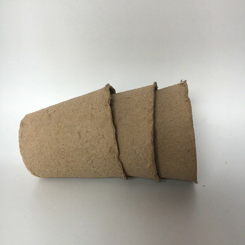 100Pcs Biodegradable Pulp Pots Plants Seedling Raising Pot Vegetable Fruit  C8F7