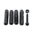 88 Pcs M3 Nylon Hex Spacers Screw Nut Stand-off Assortment Kit Black