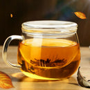 3X 350ml Heat Resistant Glass Round Shaped Tea Cup Flower Teacup w/Infuser JPG