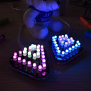 DIY Touch Control Combined Full Color 5MM LED Triangular Pyramid Electronic Kits