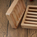 2X Soap Holder Wooden Storage Support Container Box Bathroom Bathroom