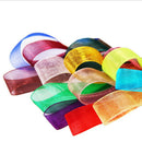 2 Rolls 20mm Organza Polyester Ribbon Woven Edge Home Party Wedding Decoration