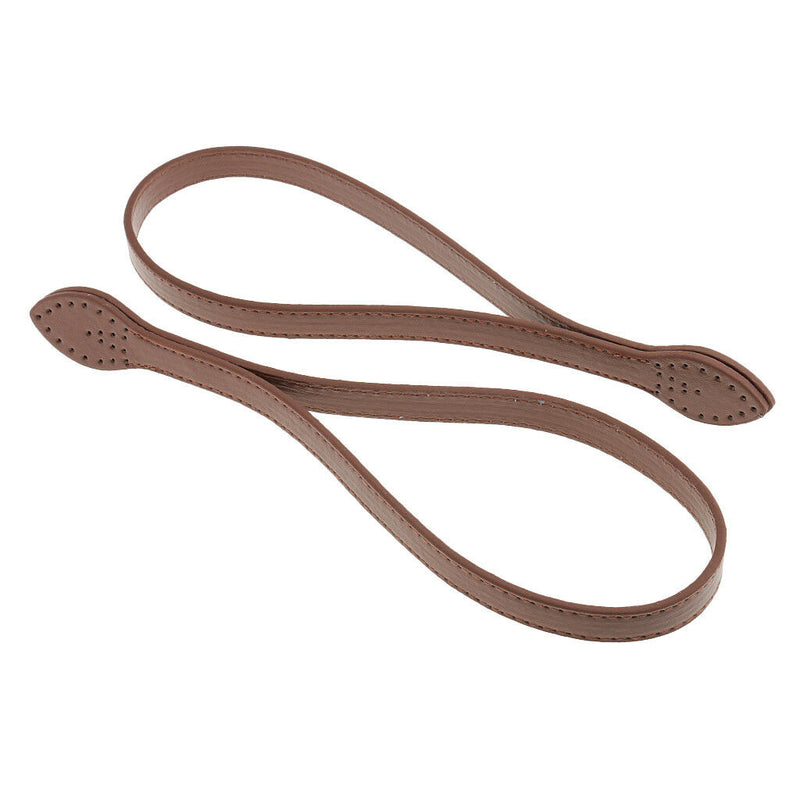 2pcs Handbag Leather Strap Handles Replacement Holder Bag Accessories Brown