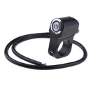 Blue 1" Handlebar Switch Headlight ON/OFF Aluminum Alloy Waterproof Push Button
