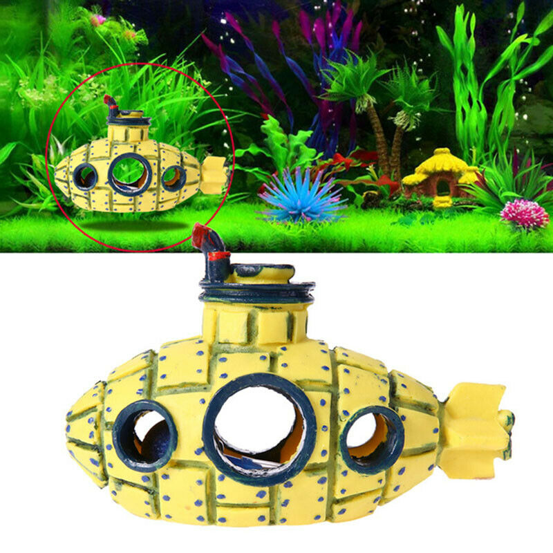 yellow blue underwater aquarium aquarium decoration cave decoration X3W3