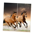 2 Panel Silky Blackout Window Curtain Darkening Thermal Bath Drape Horses