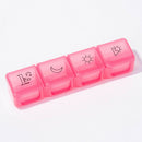 28 Slots Pill Box Weekly 7 Day 7 Color Detachable AM/PM Transparent
