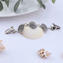 Beach Chain Collar Clips Women Cardigan Sweater Pin Jewelry Gift (Shell)
