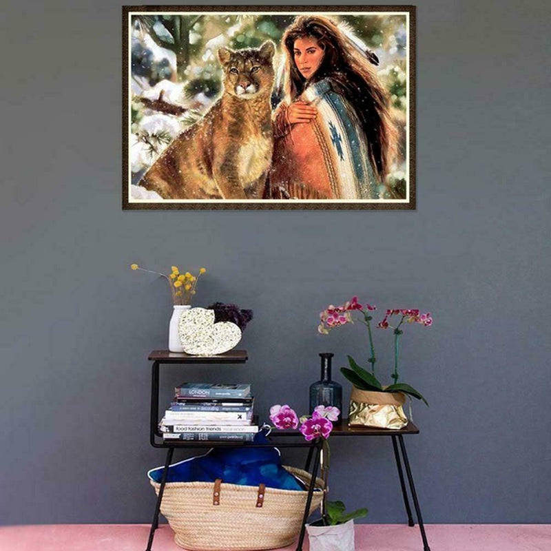 Beauty Big Cat 5D Diamond Painting Embroidery DIY Cross Stitch Home Decor