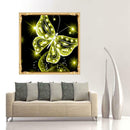 Butterfly Painting 5D Diamond Mosaic Embroidery DIY Cross Stitch Kit(Yellow