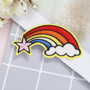 2X cute feather patches iron sew on embroidery applique diy cloth stickers A JR