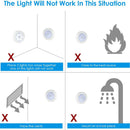 3x Infrared Motion Sensor 6 LED Light Wall Night Light White White Light