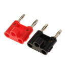 2 Pieces Dual Banana Plug Speaker Wire Pure Copper Connectors Screw Type HiFi