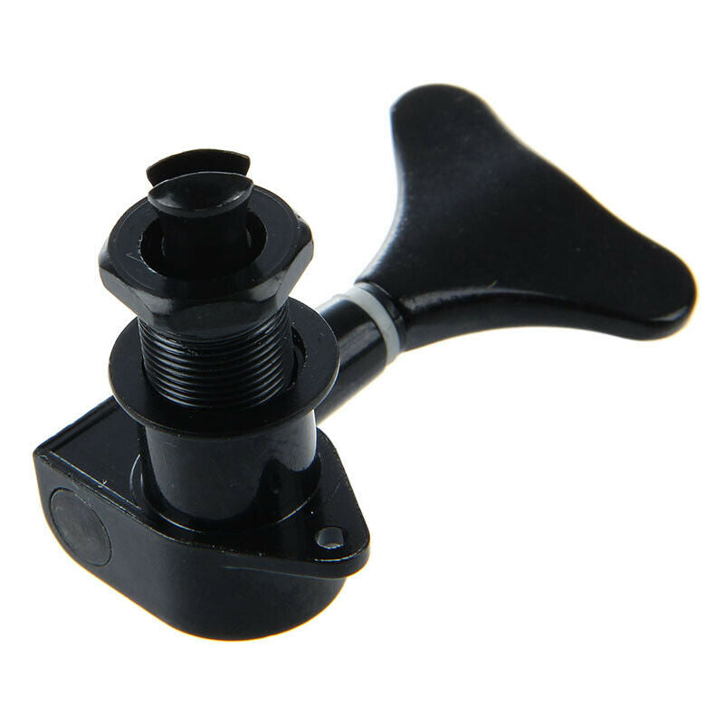 2 Pairs Black String Tuning Pegs Machine Heads for Electric Bass 2L + 2R