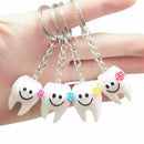 20 pcs Keychain Key Ring Hang Tooth Shape Cute Dental Gift H1L5