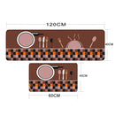 2 Pack Cutlery Tool Print Pattern Kitchen Carpet Floor Mat Oil and Water Ab