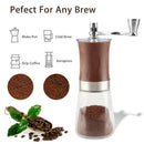 Manual Coffee Grinder With Soft Brush, Hand Grinder Ceramic Conical Burr Mi R3R6