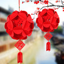 Hydrangea red lantern Pendant party decoration Wedding Venue Festival Suppli_