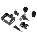 Mini USB 3.5mm Stereo Microphone w/ Frame for GoPro Hero 3/3+/4 Sports Camera