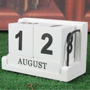 Home Daily-use Manual Wooden Combination Small Desk Calendar Desktop Decora F4I6