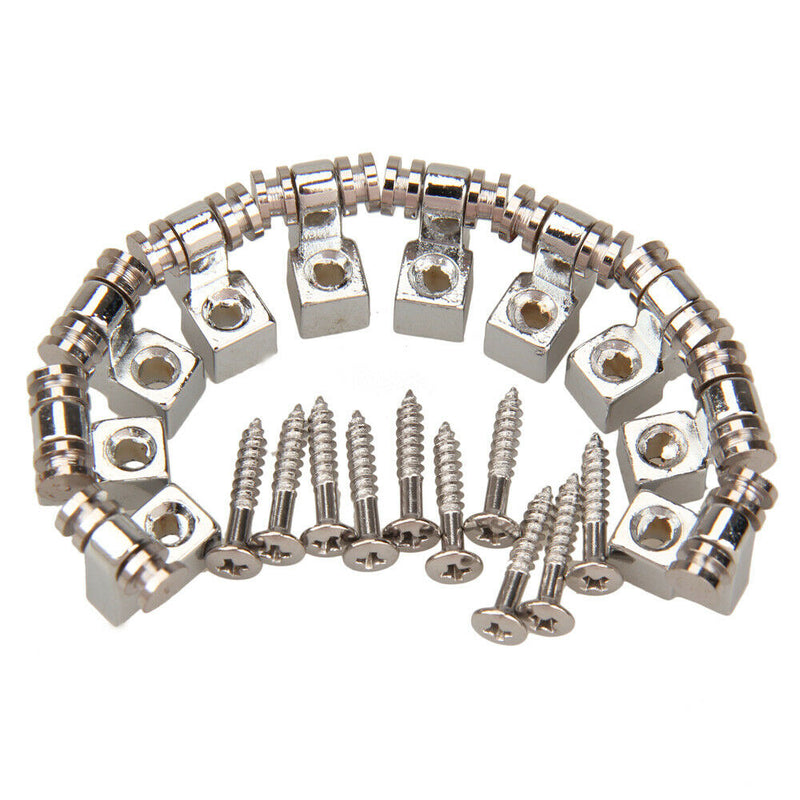 10PCS Guitar Roller String Trees Chrome for Electric Guitar Accessory Set