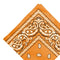 Novelty Double Sided Paisley Print Cowboy Bandana Head Wrap Wristband Orange