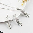 Fashion Necklace Lady Drop Pendant Necklace Earrings Set Necklace Necklace, J3A5