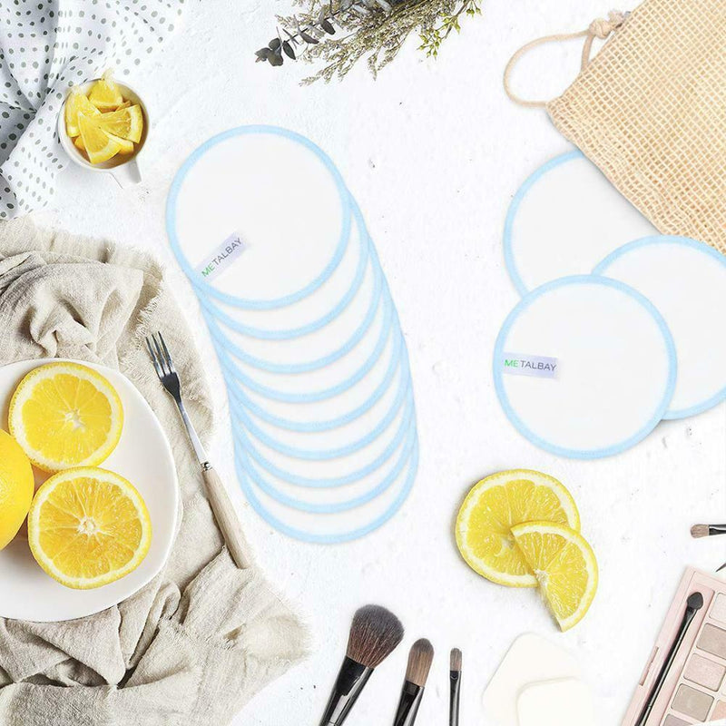 Cotton Deep Soft Bamboo Pads Reusable Remover Face 10Pcs Wipes Cleansing Makeup