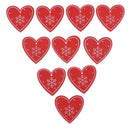DIY Craft Woody Pieces Red Heart Ligneous Backdrop Wedding Decor 10 Pieces