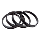 Set of 4 Plastic Spacer Wheel Hub Centric Spigot Rings 57.1-66.6 For Skoda Black
